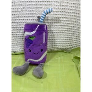 Kawaii Unisex Giggle Scape Grape Soda Can Plush Toy OS Purple